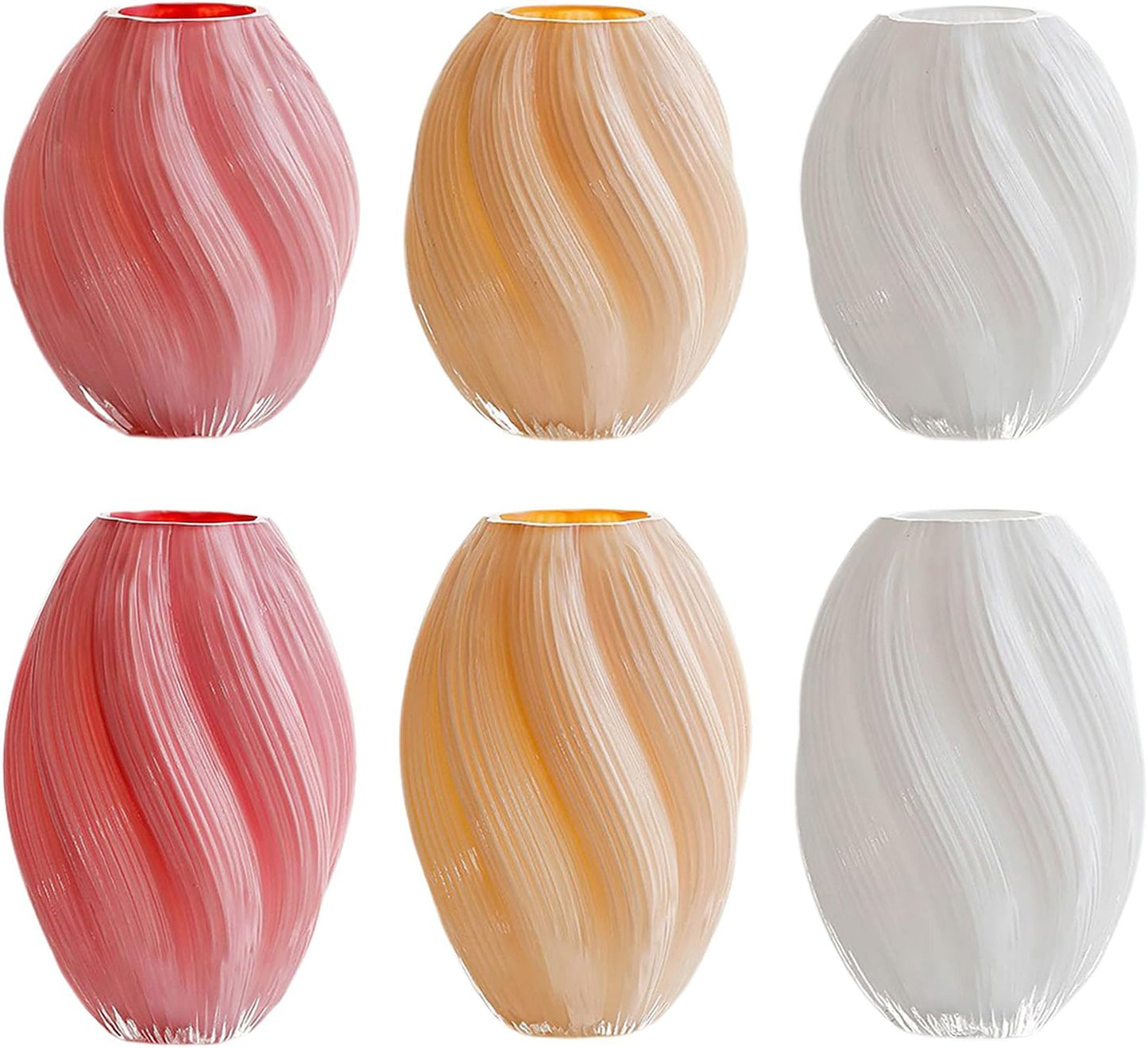 Ribbed Glass Malt-Style Vase