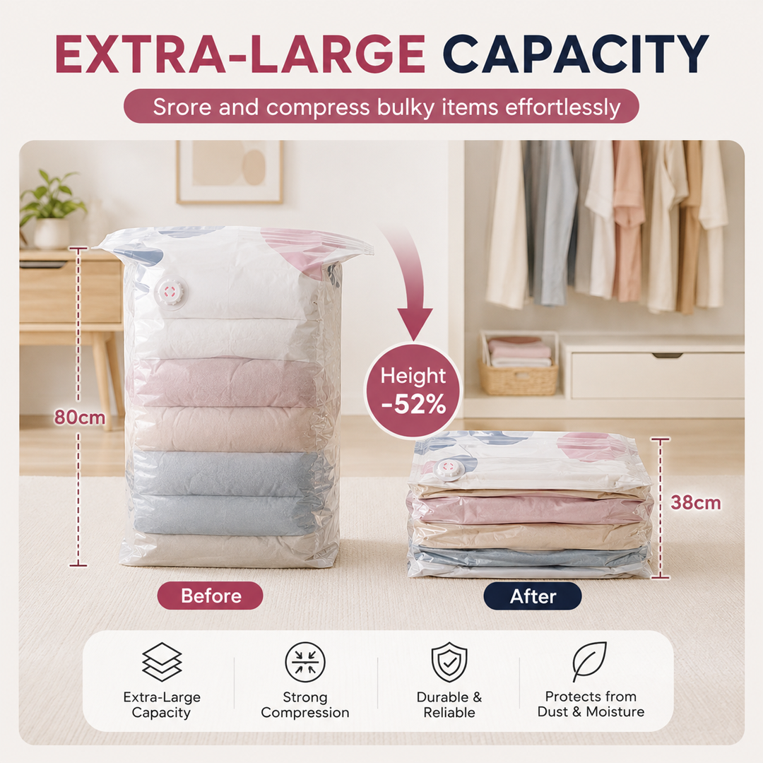SpacePress No-Pump Vacuum Storage Bags