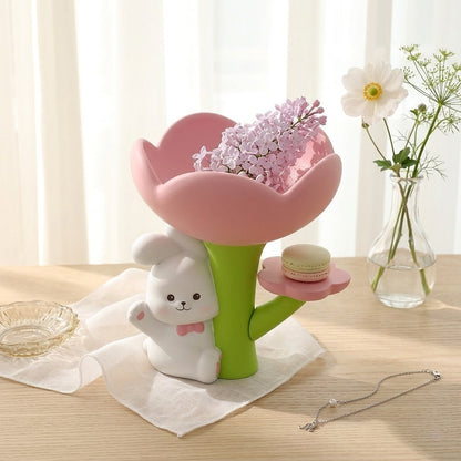 Creative Rabbit & Tulip Desk Organizer