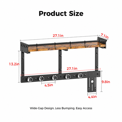 Wall-Mounted Cleaning Tool Organizer