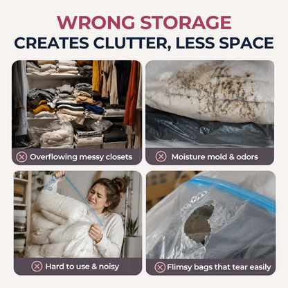 SpacePress No-Pump Vacuum Storage Bags