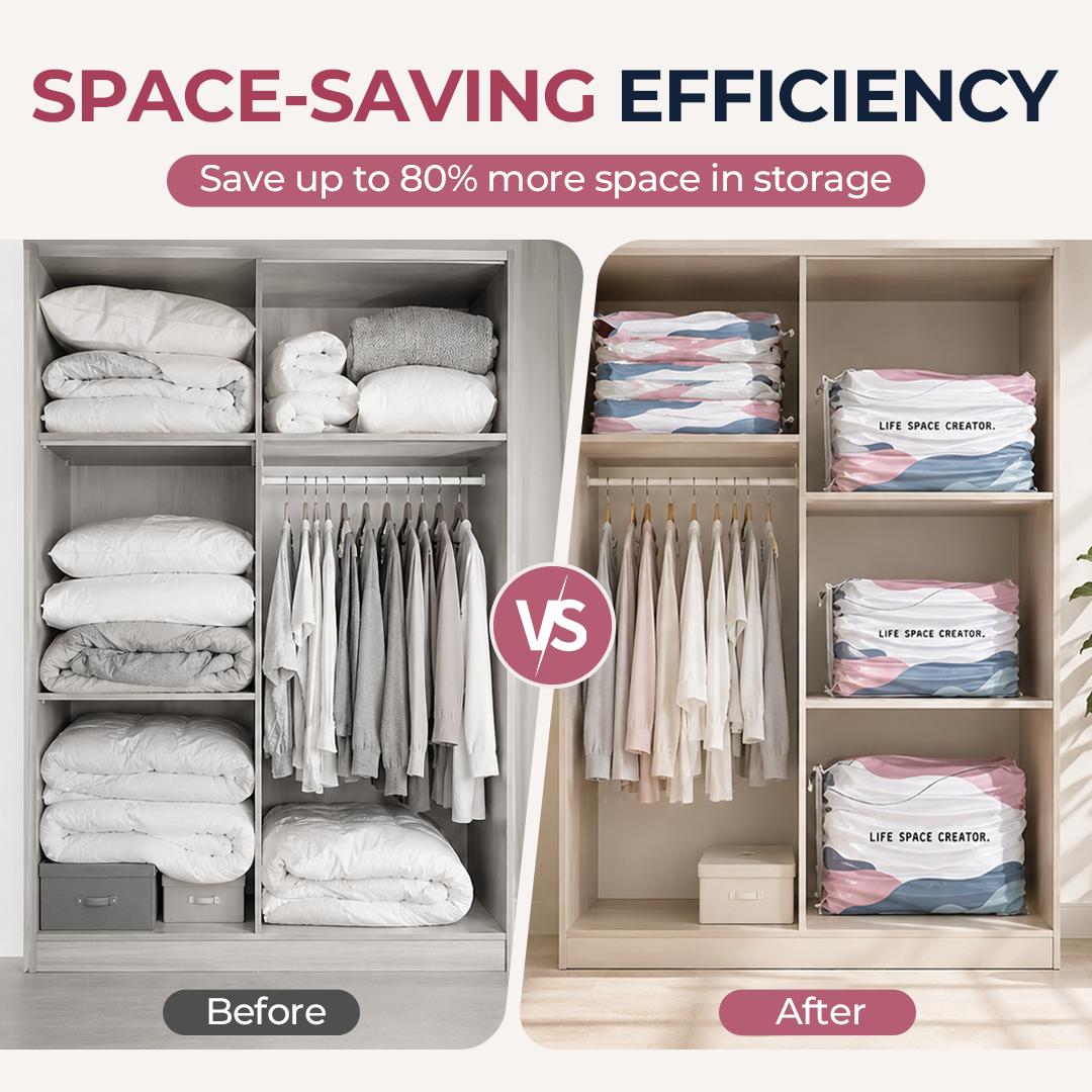 SpacePress No-Pump Vacuum Storage Bags