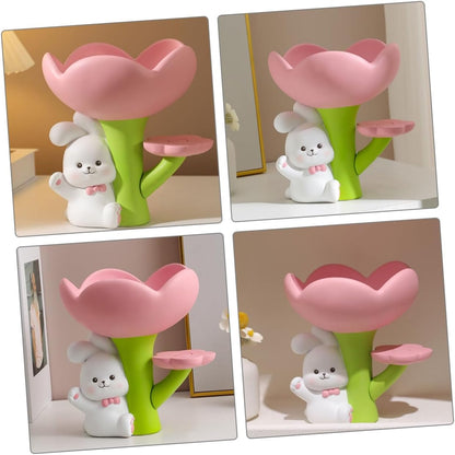 Creative Rabbit & Tulip Desk Organizer