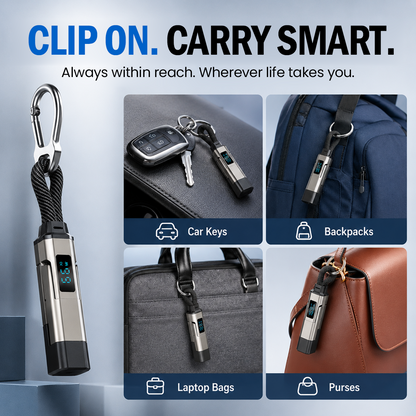 4 in 1 Digital Display Keychain Charging Cable