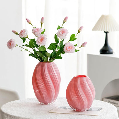 Ribbed Glass Malt-Style Vase