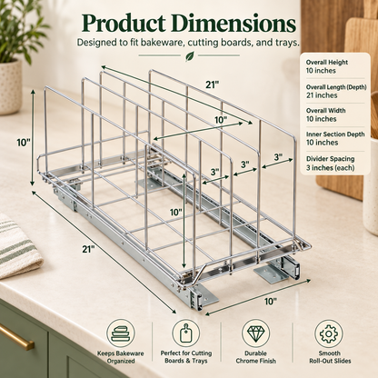 Roll-Out Bakeware Organizer