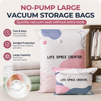 SpacePress No-Pump Vacuum Storage Bags