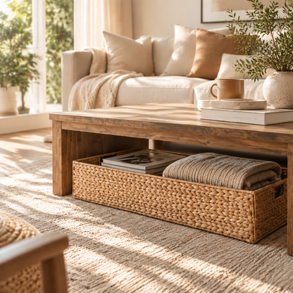 Woven Hidden Storage Basket