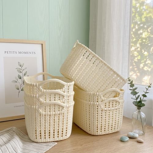 Woven-Style Desktop Storage Basket