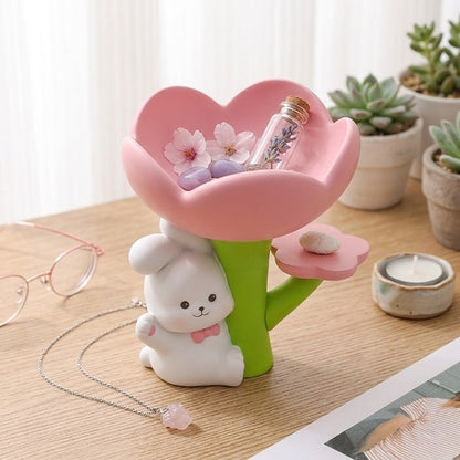 Creative Rabbit & Tulip Desk Organizer