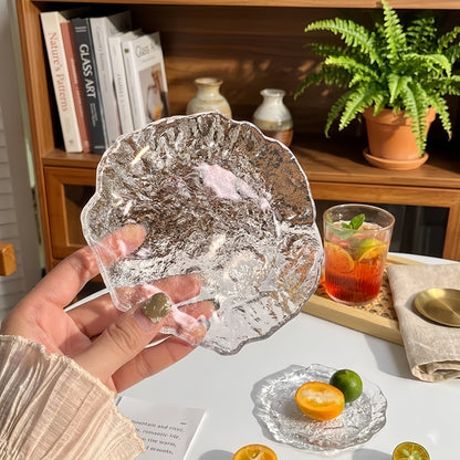 Dreamy Ice-Dew Collection | Irregular Art Glass Plates
