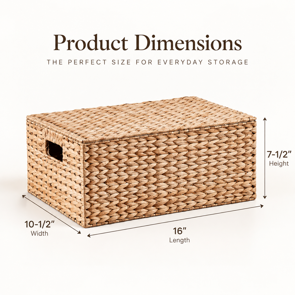 Artisan Woven Storage Box With Hinged Lid