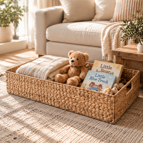 Woven Hidden Storage Basket