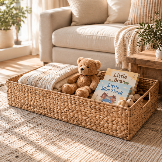 Woven Hidden Storage Basket