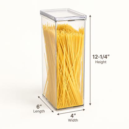 Clear Pasta Storage Canister