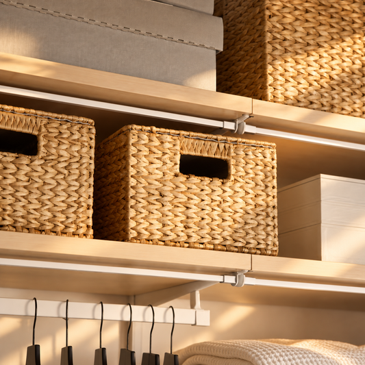 Artisan Woven Storage Box With Hinged Lid