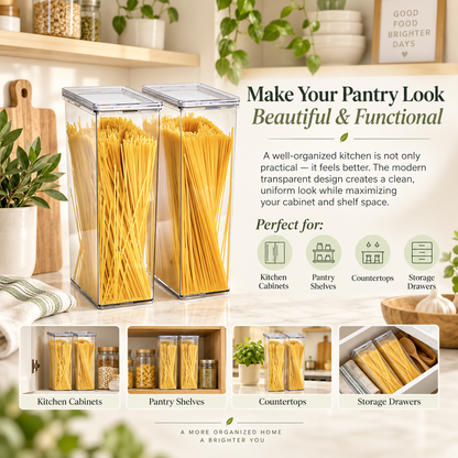 Clear Pasta Storage Canister