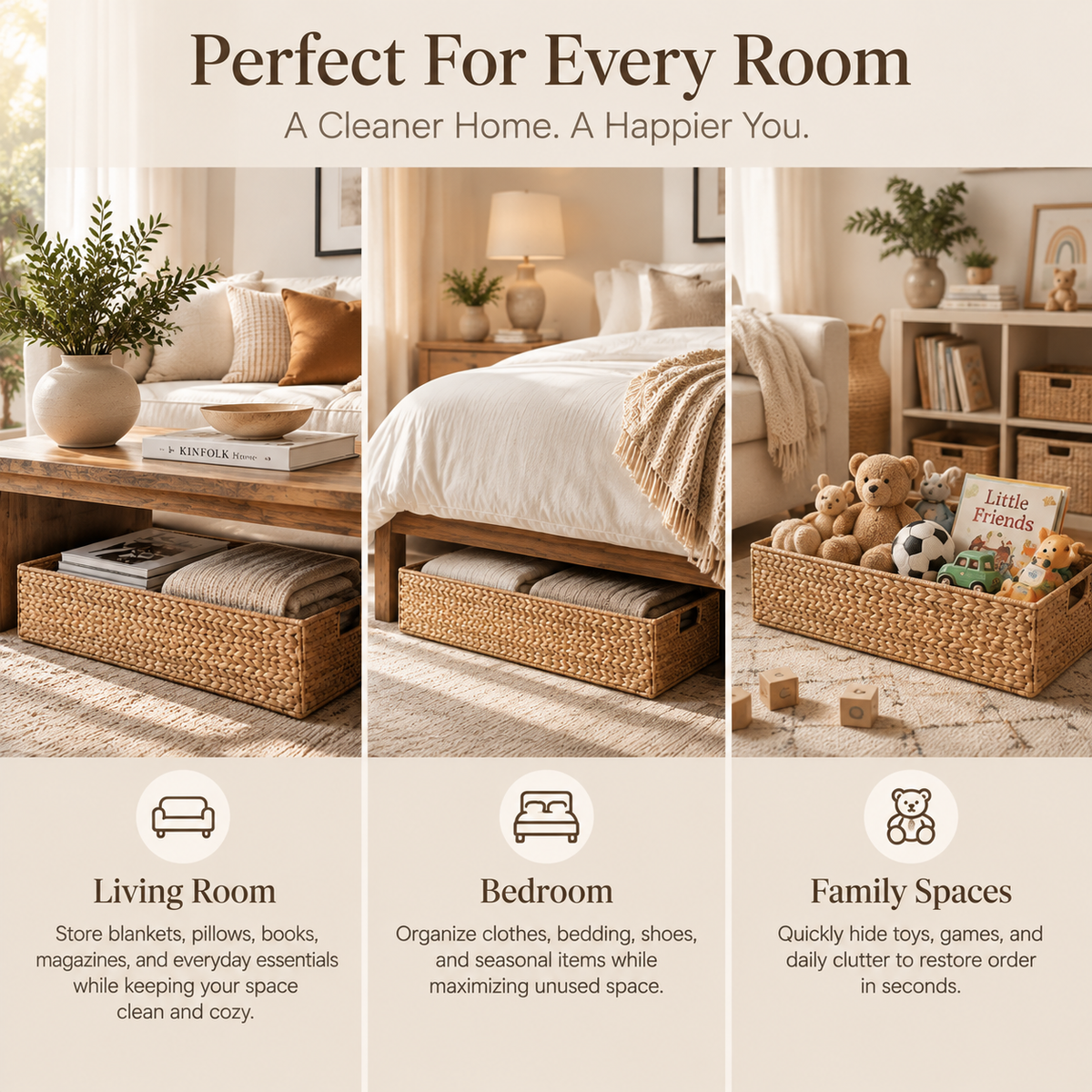 Woven Hidden Storage Basket