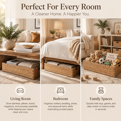 Woven Hidden Storage Basket