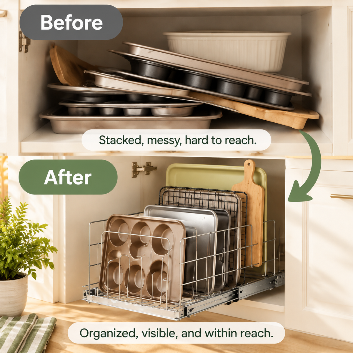 Roll-Out Bakeware Organizer