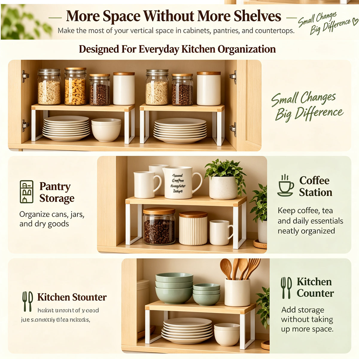 Wood & Steel Pantry Riser